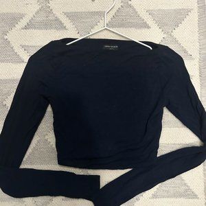 NAKED WARDROBE Crop Top [Navy Size S]